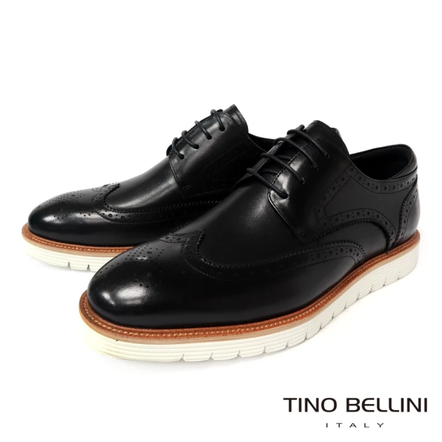 TINO BELLINI 貝里尼 撞色牛津鞋HM4T011-1(黑色)