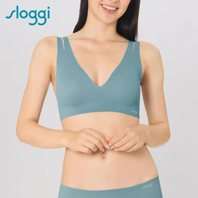 sloggi ZERO FEEL FLOW Bralette 零感系列低V背心式內衣(石青灰)