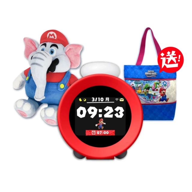 Nintendo 任天堂 預購2025/06月★Sound Clock Alarmo 遊戲主題 智慧鬧鐘+大象瑪利歐娃娃(代理版)