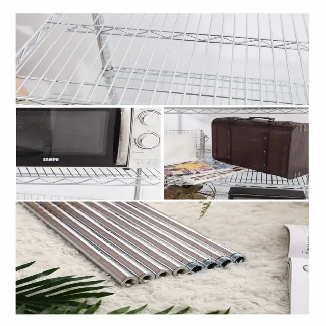 【空間魔坊】荷重耐重型三層鐵力士架 120x45x90高cm 12045(波浪架 鐵力士架 鐵架 收納 層架 置物架)