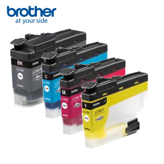 【brother】官方直營 1黑3彩墨水組★LC456BK/C/M/Y 原廠輕連供防水墨水匣組(適用MFC-J4340DW/MFC-J4540DW)