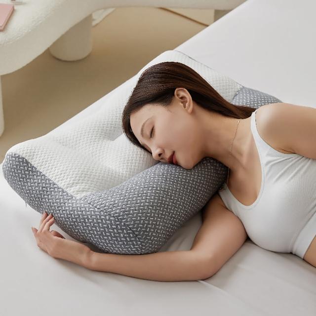 【Pure Sleep 純好眠】日本反牽引頸椎枕芯(護頸枕頭 水洗枕頭 貼合肩頸 側睡枕 枕頭)