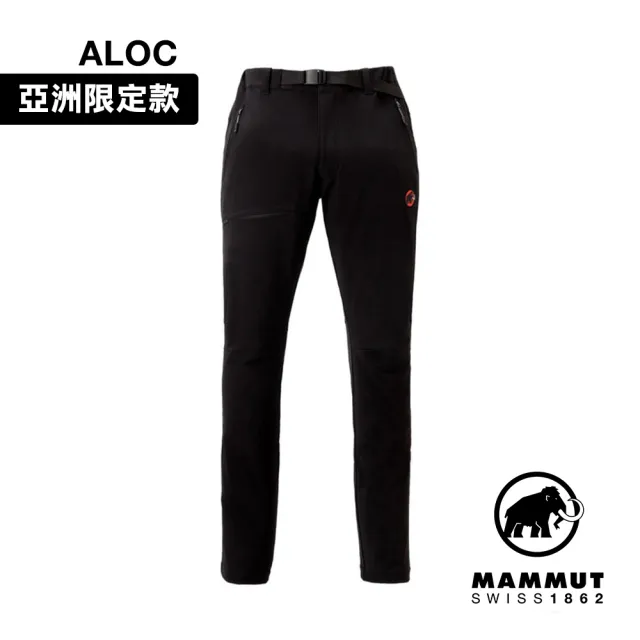 【Mammut 長毛象】Yadkin 2.0 SO Pants AF Classic 經典刺繡LOGO彈性長褲 黑色 男款 #1021-01490