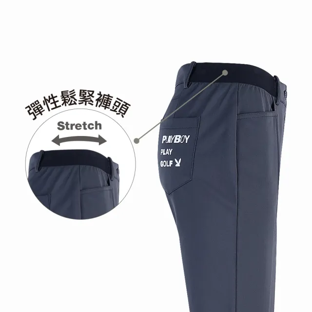 【PLAYBOY GOLF】女款高彈力後貼口袋高爾夫長褲-灰(GOLF/高爾夫球褲/KE24207-86)