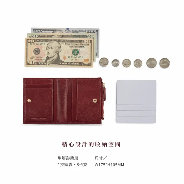 【Crocodile】中性皮夾 直式輕薄短夾 8卡拉鍊 Boston系列-0103-11704-鱷魚皮件(多色任選