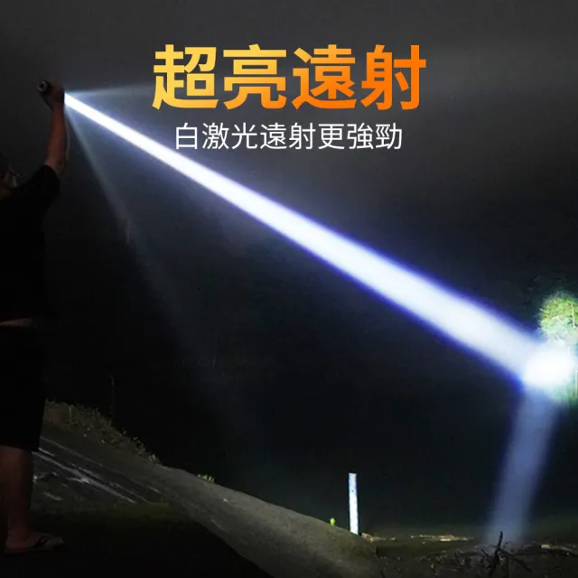【Lele】戶外電顯強光爆亮手電筒 LED伸縮調光小手電筒 三段模式(登山/露營/居家/地震/颱風/Type C充電) 618