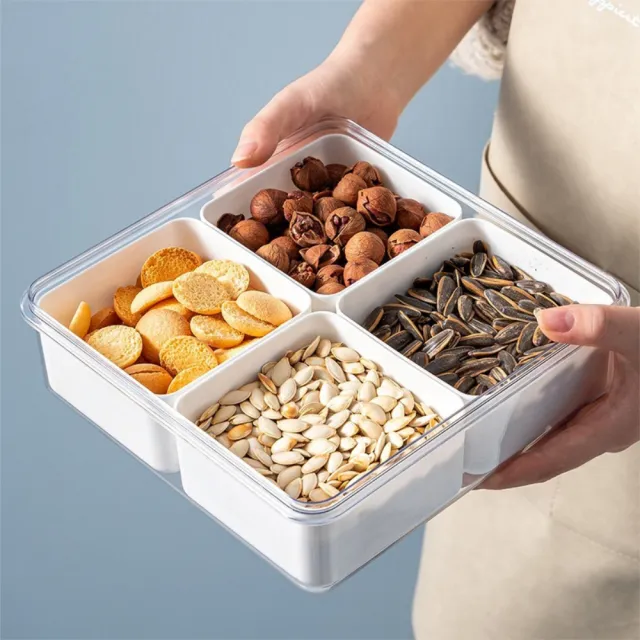 【茉家】食品級材質火鍋備料保鮮盒(圓型五格款1入)