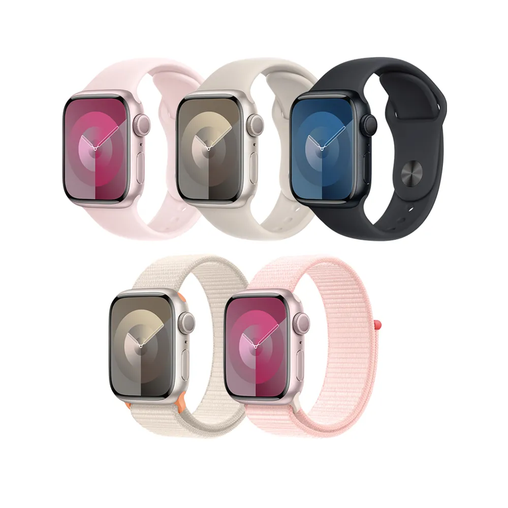 【Apple】Watch Series 9 45公釐鋁金屬錶殼搭配運動型錶帶(GPS版)