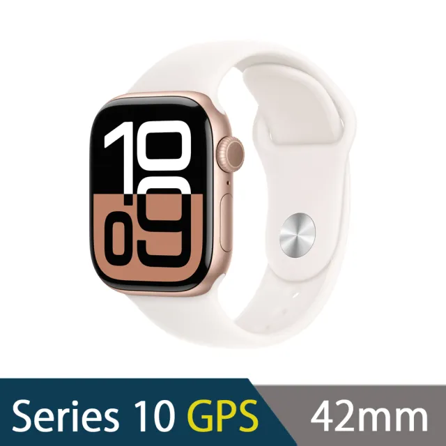 【Apple】Apple Watch S10 GPS 42mm(鋁金屬錶殼搭配運動型錶帶)