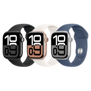 【Apple】Watch Series 10 42公釐鋁金屬錶殼搭配運動型錶帶(GPS版)