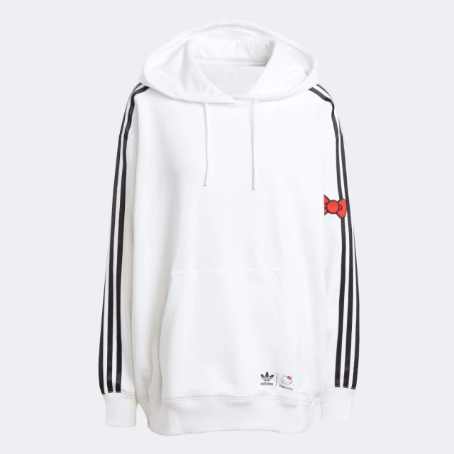 adidas 愛迪達 長袖上衣 女款 帽T 運動 Hello Kitty聯名 三葉草 HK 3S OS HOODIE 白 IX7874