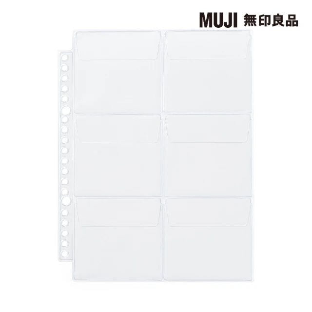 MUJI 無印良品 收藏活頁夾用補充袋/6口袋.A5寬型用.2入