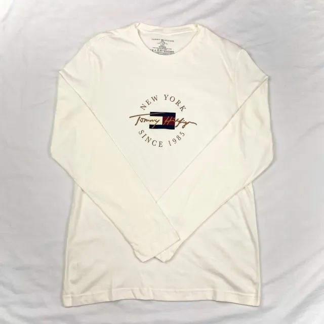 【Tommy Hilfiger】Tommy Hilfiger 復古圓標 長T 大尺碼 純棉 無刷毛 現貨 長袖 T恤(長袖 T恤9663)