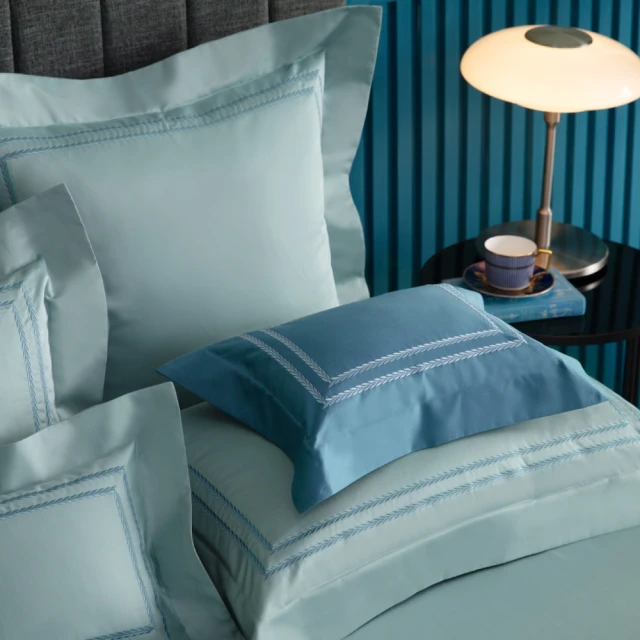 WEDGWOOD 600織埃及棉 鬆緊床包1入｜璀璨 醚海藍