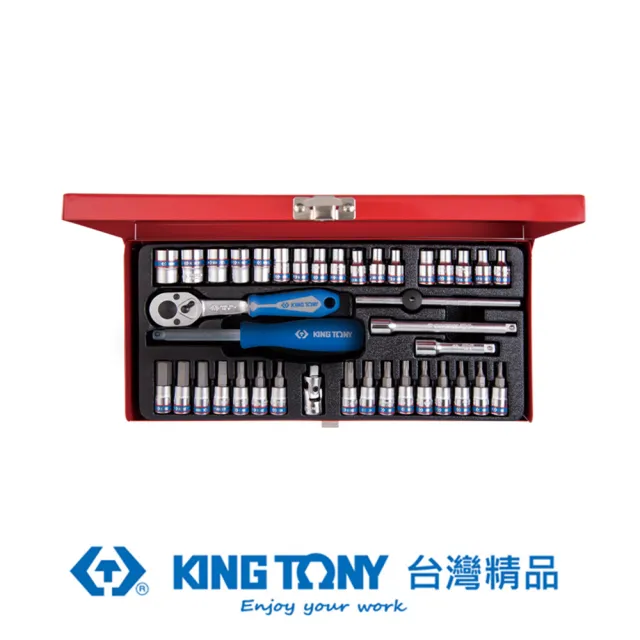 【KING TONY 金統立】專業級工具 39件式 1/4 二分 DR. 套筒扳手組(KT2539MR)