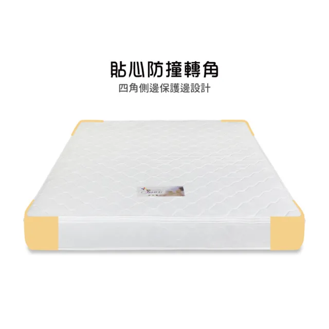 【ASSARI】雙人3M防潑水歐式緹花新工法三線獨立筒床墊5x6.2尺x20cm