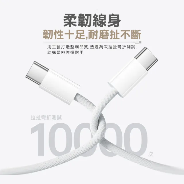 【HANLIN】TPL1M 60W 快充傳輸充電線(快充TYPE-C 安卓 蘋果 通用 1米)