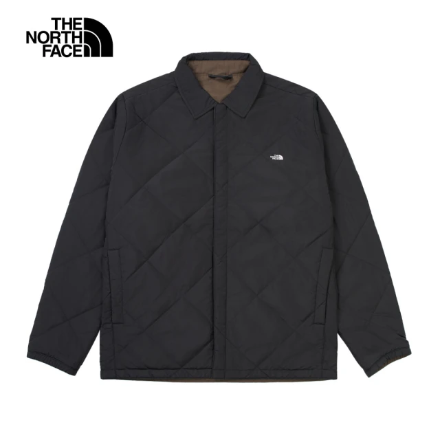 The North Face 北面男款黑色DWR防潑水兩面穿鋪棉外套｜82V34XO