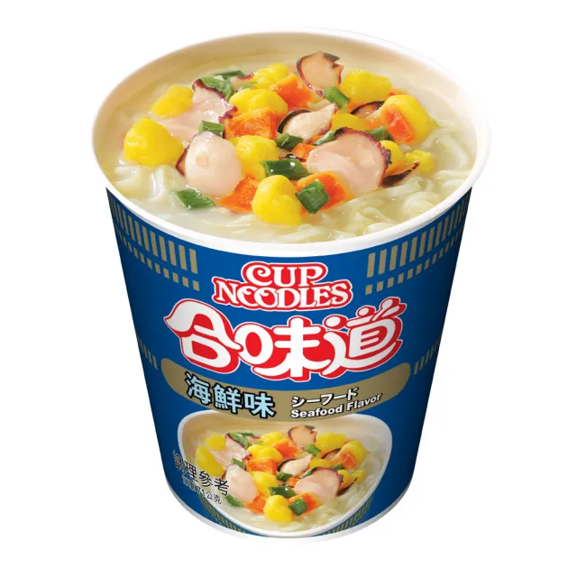 【NISSIN 日清】合味道 海鮮味杯麵 箱裝24入(海鮮/XO醬/香辣/咖哩/酸辣蝦)