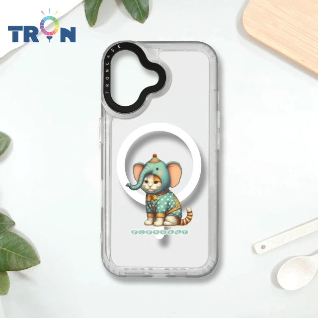 TRON AAAi幾何復古花磚C款 防摔太空殼 透白款 載具 手機殼