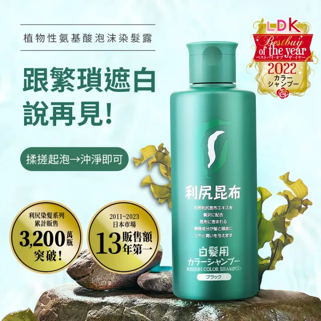 【Sastty】買1送1 利尻昆布白髮用泡沫染髮露200ml(3色任選/植萃成分/上色均勻不留白)