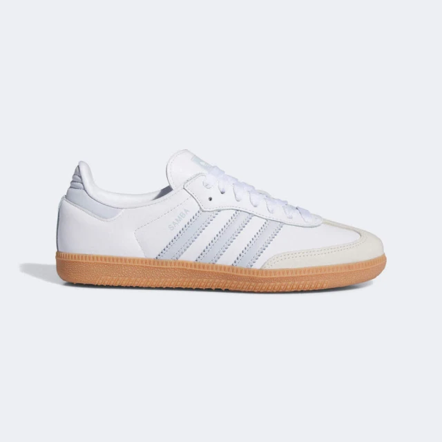 adidas 愛迪達 Samba OG W 女 休閒鞋 經典 德訓鞋 復古 生膠底 雲白 光暈藍(IE0877)