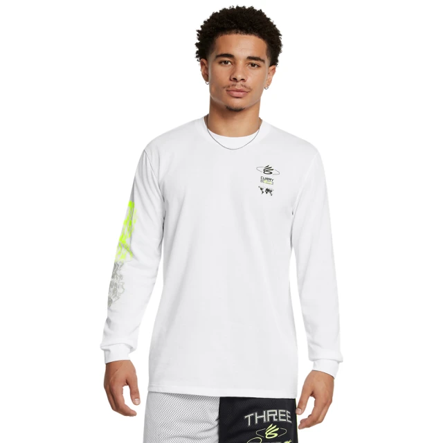 UNDER ARMOUR UA 男 Curry Hvyweight 長袖T-Shirt_1387109-100(白色)