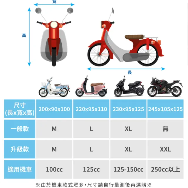 【DREAMCATCHER】升級款機車防水車罩 2XL(防塵套/防塵罩/摩托車罩/防雨/防曬)