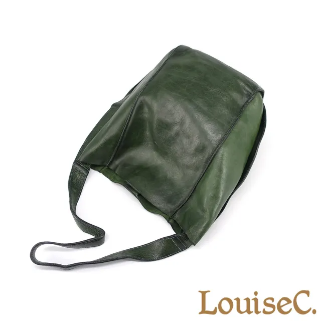 【LouiseC.】雙11 Tree House 植鞣革牛皮簡約肩背真皮大桶包-4色-可拆式內袋設計(真皮包包 GK525