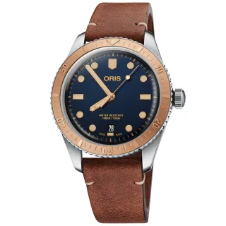 【ORIS 豪利時】1965復刻 潛水機械腕錶 聖誕節 禮物 送禮(0173377074355-0752045)