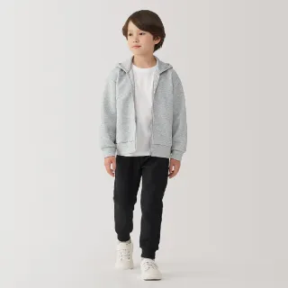 【MUJI 無印良品】兒童二重織裏毛拉鍊連帽外套(共4色)
