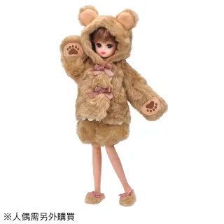 【TAKARA TOMY】Licca 莉卡娃娃 配件 LW-07 毛絨熊熊睡衣服裝組