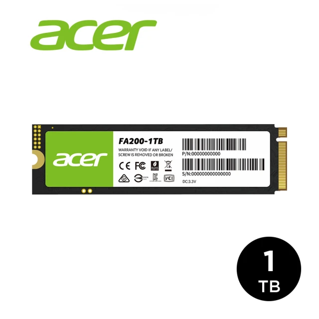 Acer 宏碁 Acer FA200 PCIe Gen4 M.2 QLC 1TB