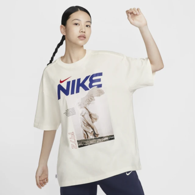 NIKE 耐吉 短袖上衣 女款 運動 AS W NSW SS TEE LBR OS GCEL 米白 HF6292-133