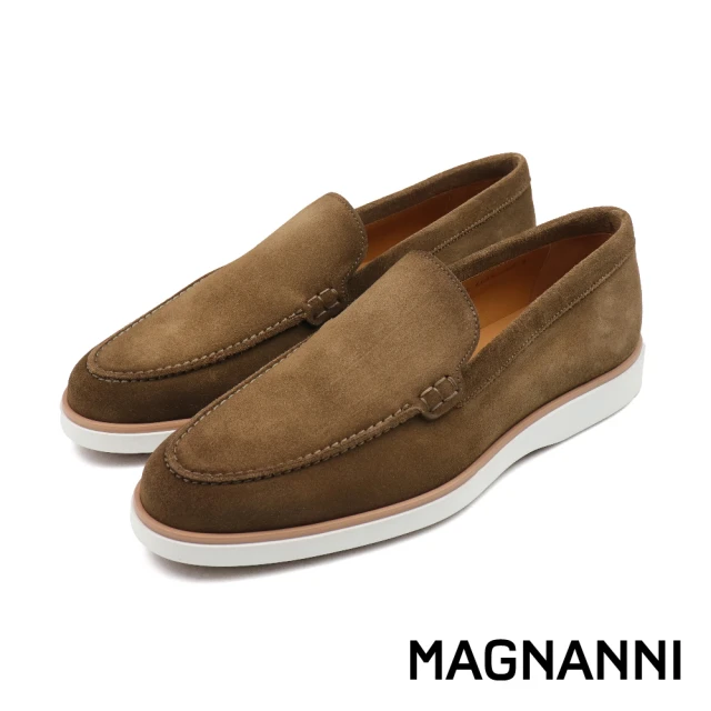 MAGNANNI 西班牙手工絨面樂福鞋 淺棕色(25117-LBRS)