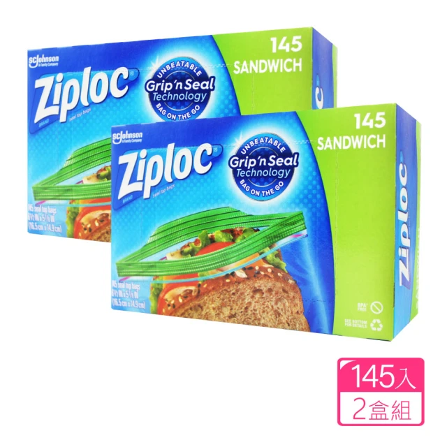 Ziploc 密保諾 可封式三明治保鮮袋(145入x2盒)