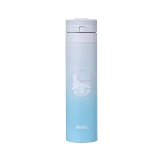 【THERMOS 膳魔師】大耳狗喜拿不鏽鋼超輕量自動上鎖真空保溫杯450ml(JNS-453CN-DMBL)