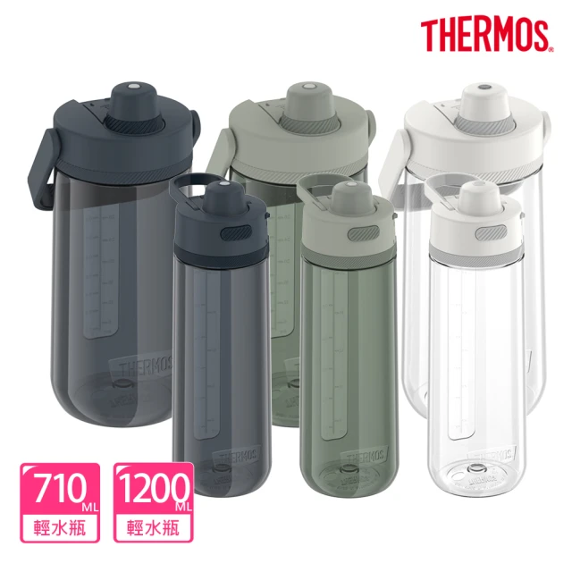 THERMOS膳魔師 買大送小_彈蓋輕水瓶710ml+1200ml(TP4329+TP4349)