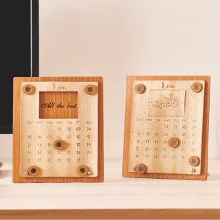 【木頭方程式】立體書籤金絲柚木年曆(年曆 金絲柚木 擺飾 書籤)