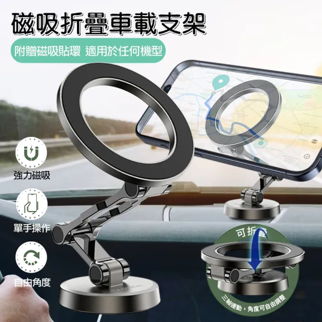 【ACEFAST】磁吸折疊車載支架D20