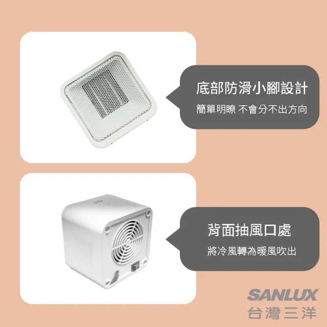 【SANLUX 台灣三洋】陶瓷電暖爐 方形電暖器 陶瓷式電暖器 小暖爐 PTC陶瓷加熱(SYR-K02)