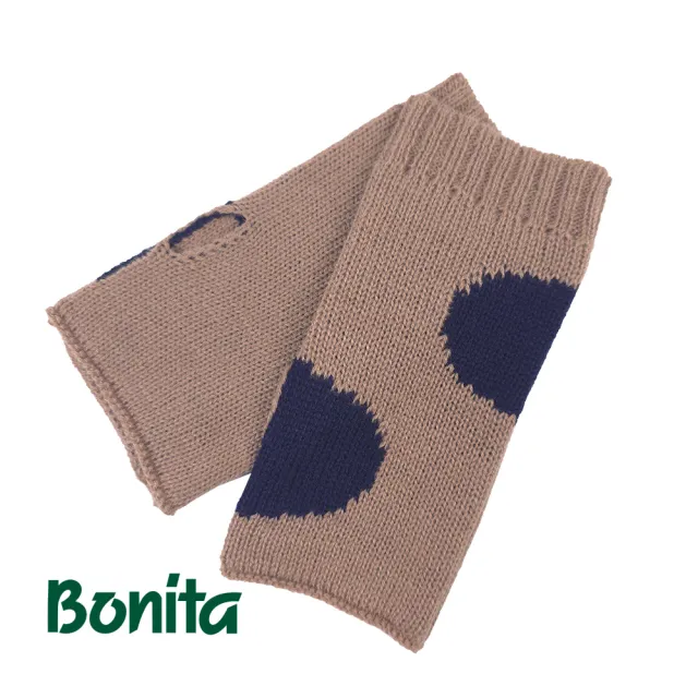 【Bonita 葆倪】大圓點無指毛線手套-962-4520(日本進口手套)