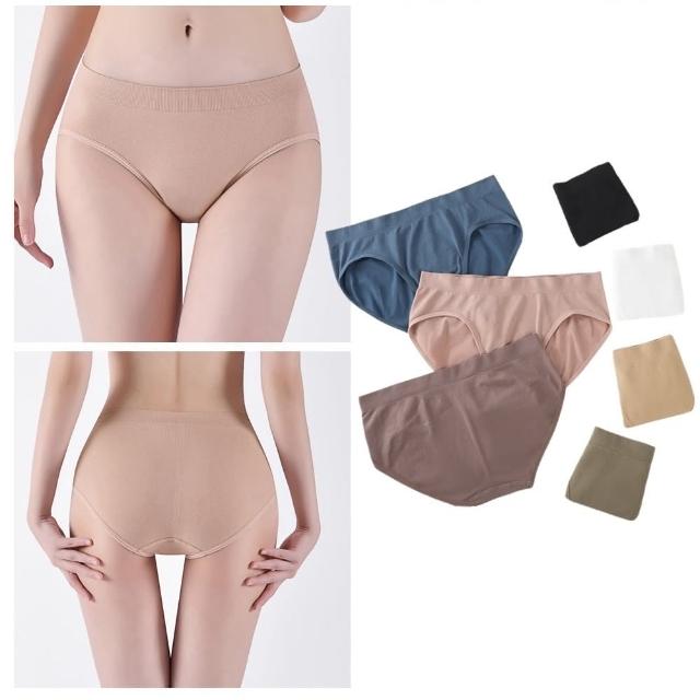 【Porabella】無縫內褲 低腰加大 加大尺碼內褲 包臀 低腰內褲 女生內褲 UNDERWEAR