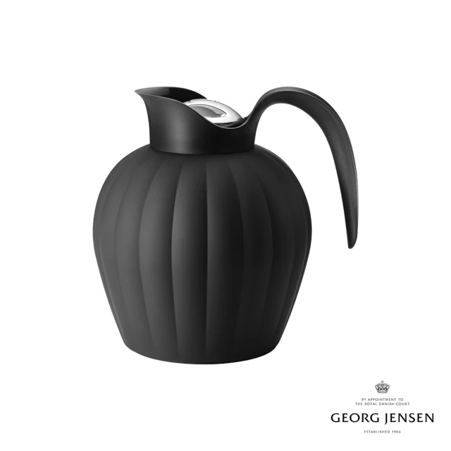 Georg Jensen 官方旗艦店 BERNADOTTE 保溫壺 午夜黑(不鏽鋼 ABS塑膠)