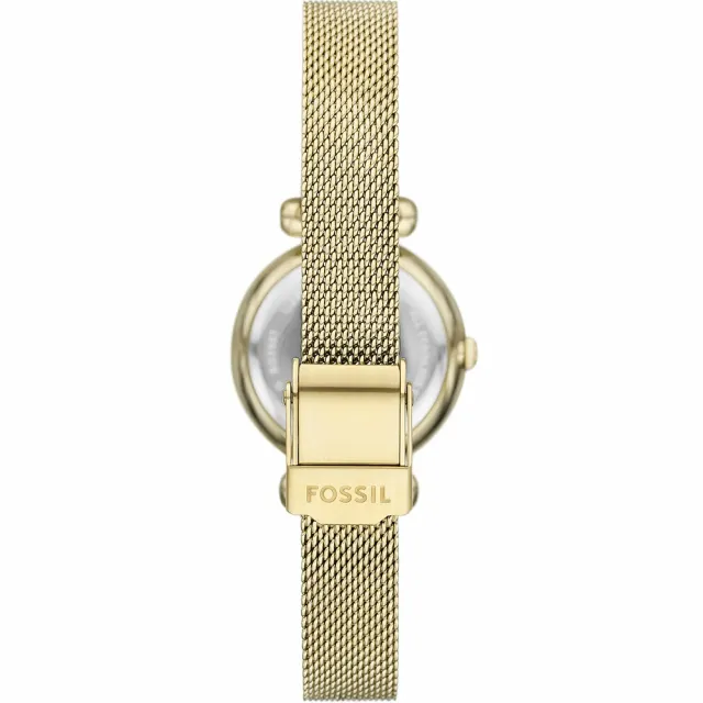 【FOSSIL】Tillie 珍珠貝晶鑽米蘭女錶-綠/26mm 母親節 送禮 禮物(BQ3987)