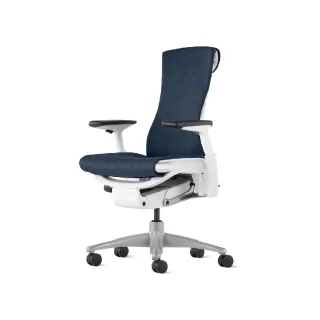 【Herman Miller】Embody 全功能 - 白框深藍布｜中厚布款｜世代家具｜原廠授權代理商(人體工學椅/電腦椅)