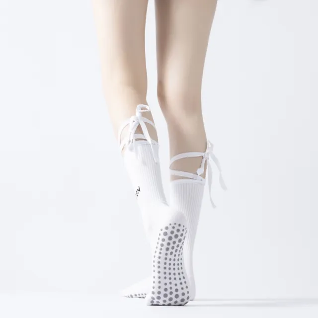 【BODYAIR】任7入 美腿蝴蝶結交叉綁帶瑜珈襪(透氣.舞蹈.運動.健身.慢跑.運動襪)