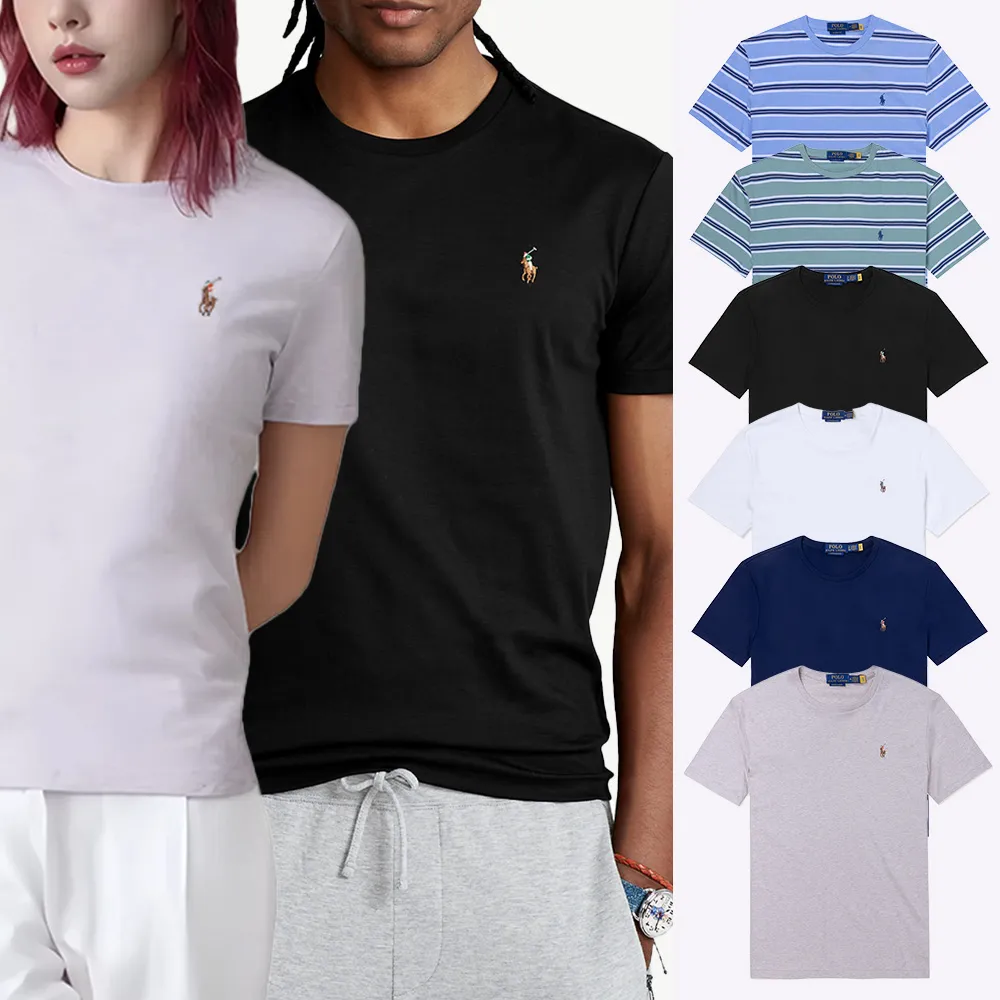 【RALPH LAUREN】RL POLO 經典刺繡小馬素面短袖T恤-多色組合(可搭情侶款/平輸品/雙11/短T)