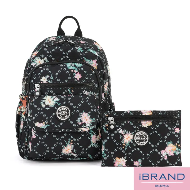 【iBrand】雙11 簡約輕盈尼龍多功能後背包(喵星花園)