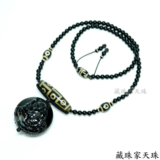 藏珠家】精品53mm文殊菩薩+財咒天眼+大九眼天眼天珠項鍊- momo購物網